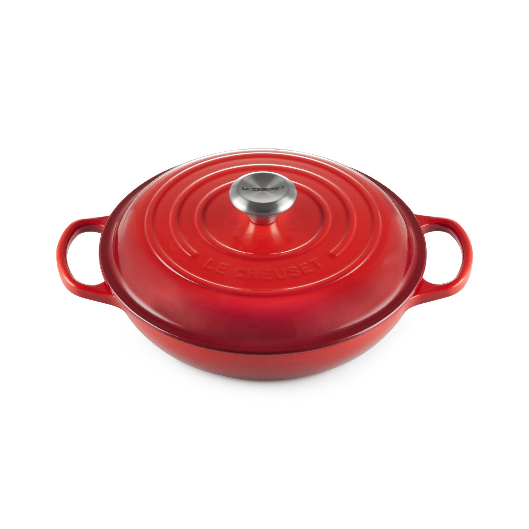 Le Creuset-Le Creuset Signature Cast Iron Shallow Casserole 30cm Cerise